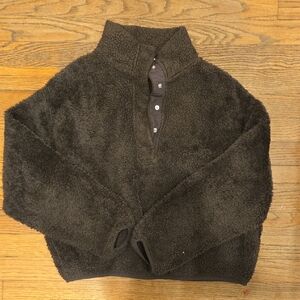 H&M Men's Dark Brown Zip Up Sweater